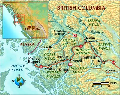British Columbia Steelhead Map