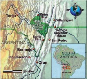 Bolivia Dorado Fishing Map