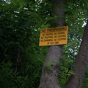 Jackson River No Trespassing