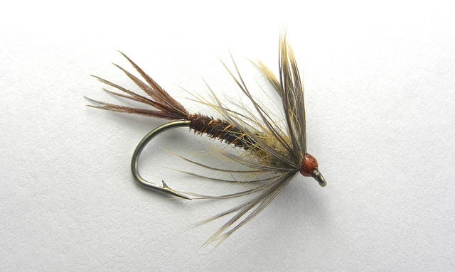 MARCH BROWN Trout Flies 3 Pack Traditional WET Winged Fly Fishing  Sizes 12,14 
