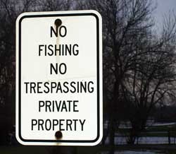 No Fishing Sign