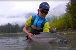 “Fly Fishing Masterpiece: Young Lad Crushes Coho Salmon in British Columbia”