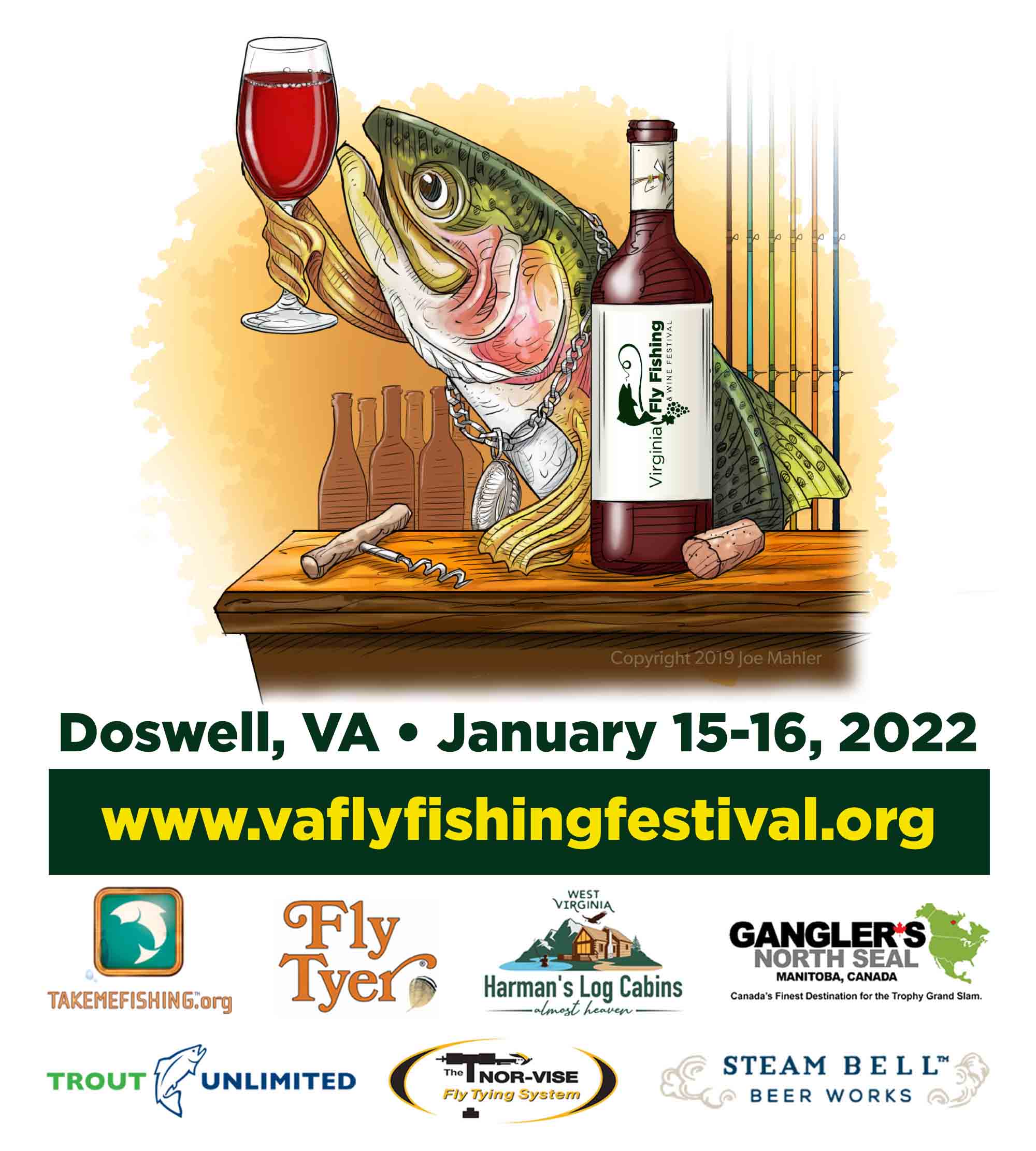 virginia fly fishing festival poster