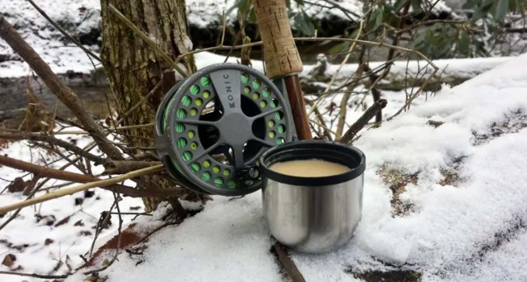 coffee and fly rod