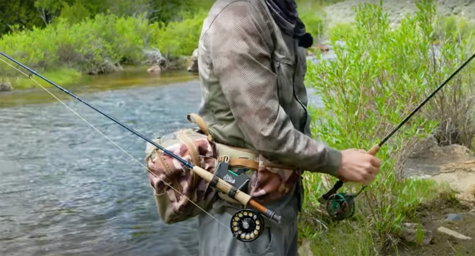 How I Carry Two Fly Rods on the River