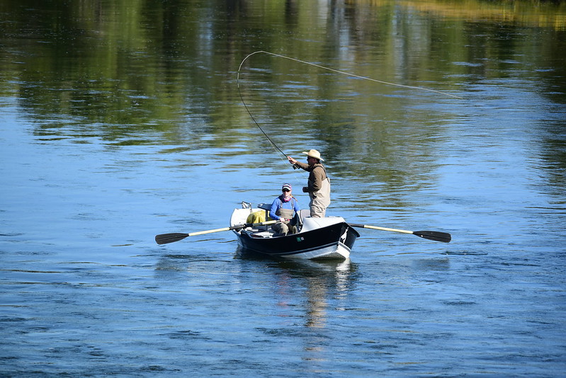 fly fishing from drift boat